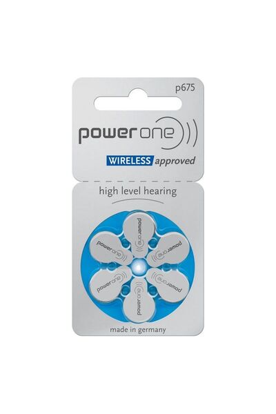 OEM Power One Wireless Approved p675 μπαταρίες ακουστικών βαρηκοΐας 1.45V 6τμχ
