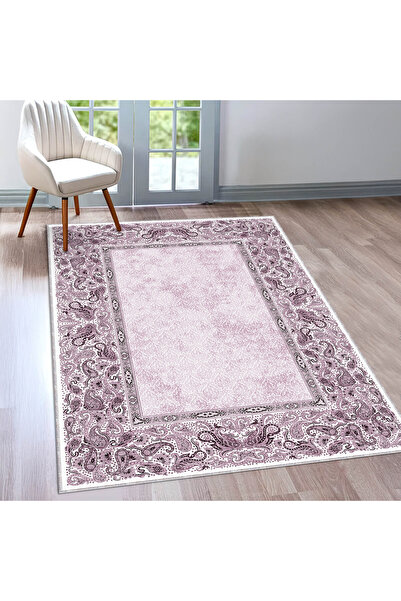 NesaDecor Su Damlası Paisley Desenli Salon Oturma Odası Mutfak Halısı