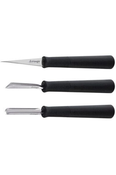 MATFER Set de cuțite triunghiulare pentru sculptat, 3 piese, pentru sculptare...