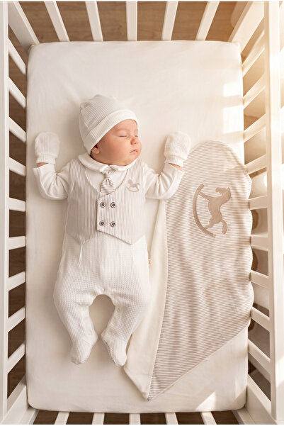 Mert Baby Little Horse 4-Piece Organic Hospital Discharge Set 100% Cotton New...