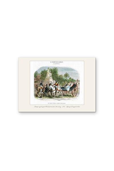 OEM Poster Carton 250g A4, Gravura Antica Promenada Havana Secolul XIX, Print HD