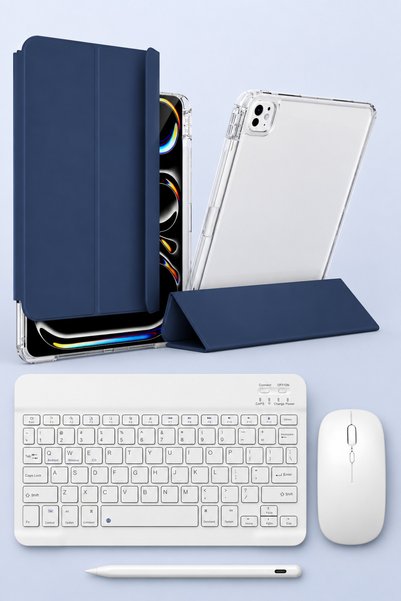 Five e Apple iPad Pro 13 M4/M5 ile Uyumlu Foldex Türkçe Q Klavyeli Yatay Dike...