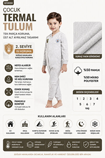 OIL COMPANY Windproof Stretchy Unisex Kids Jumpsuit Underwear