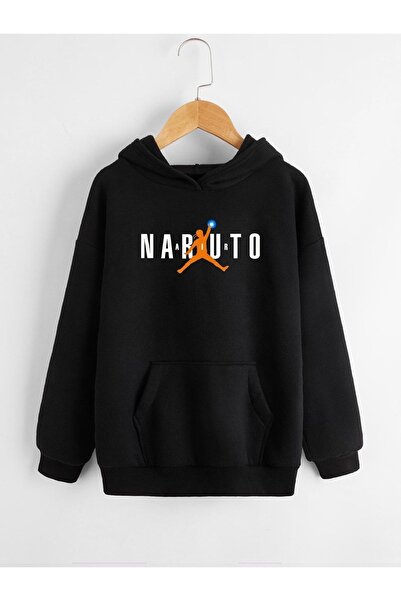 VAN VLECK Hanorac negru cu glugă pentru bărbați Naruto Unisex