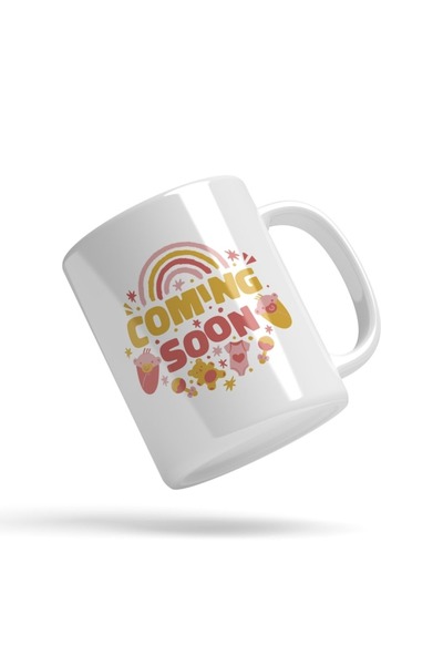 INOVATIX Cana alba personalizata,Curcubeu, Coming Soon,Bebelusi,Viitori Parin...