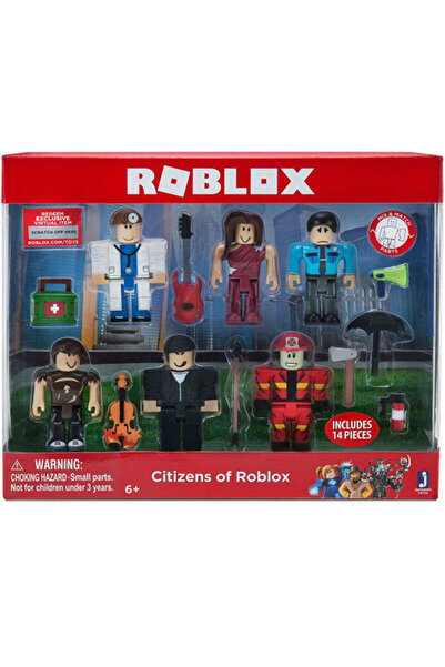 Roblox مجموعة شخصيات أبطال صغيرة من 6 قطع على شكل مكعبات مع ملحقات للأطفال