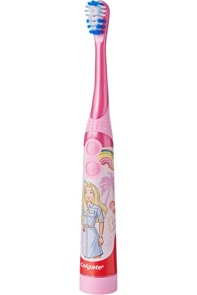 Colgate Kids 3+ Barbie Extra Soft Battery Toothbrush, Assorted color