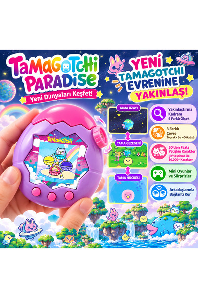 Cici Oyuncak Tamagotchi Paradise Mor Gökyüzü Dijital Sanal Evcil Hayvan Oyunc...