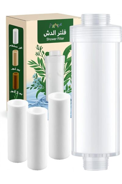 Generic غيارات لفلتر الدش مع فعالية مرئية لإزالة الكلور والصدأ والشوائب، حماي...