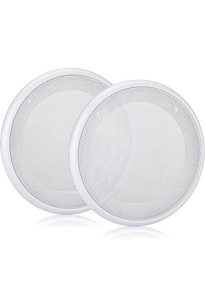 Generic 6.5in Ceiling Speaker Grille Covers, White Round Commercial Ceiling S...