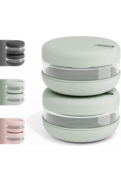 Generic Set of 2 Glass Food Storage Bowls, Airtight Leakproof Meal Prep Conta...
