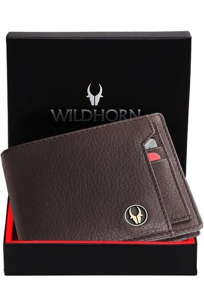 Generic RFID Protocted Leather Wallet for Men I 8 Card Slots I 2 Currency Com...