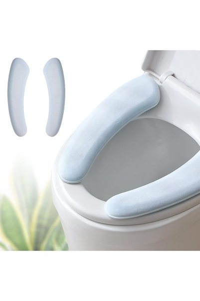 Generic غطاء مقعد المرحاض سميك ومرن، قابل للغسل وإعادة الاستخدام مع مشبك لاصق...