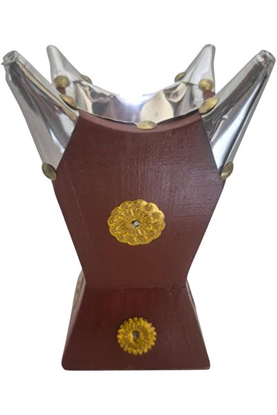 Generic مبخرة خشبية للعود والبخور (بني فاتح، كبير الحجم)