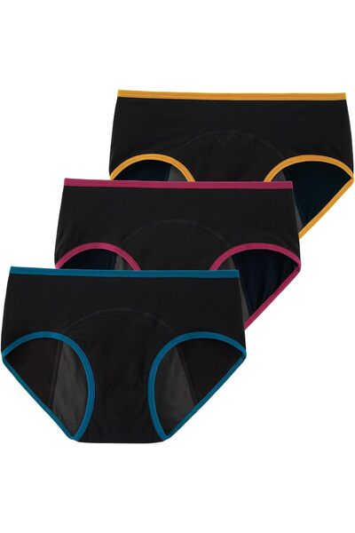 Generic Women's Hipster Period Underwear Postpartum Menstrual Panties 3-Pack