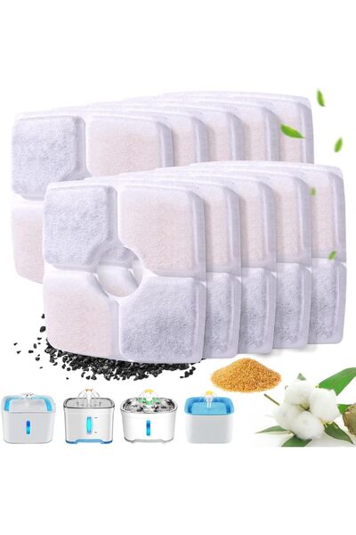 Generic 10 Pack Replacement Filters for 84oz/2.5L Automatic Pet Fountain, Cat...