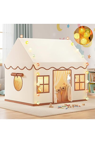 Generic Large Kids Tent Playhouse Indoor Outdoor with LED Lights Kids Toddler...