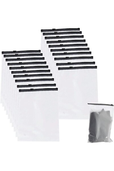 Generic Reusable Ziplock Bags, 40 x 30cm Travel Clothes Storage Bag, Clear Fr...