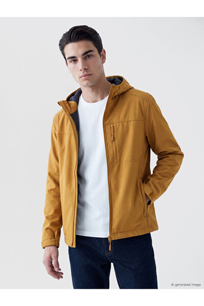 LC Waikiki Rmz Gi̇yi̇m Farkiyla Standard Fit Hooded Men's Coat