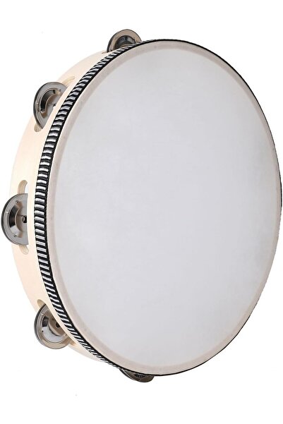 Generic Handheld Tambourine Double Row Jingles Tambourine Creative Wooden Tam...