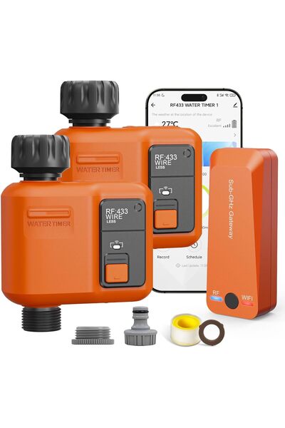 Generic Smart WiFi Sprinkler Timer, WiFi Water Timer for Garden Hose with 300...