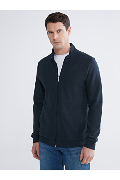 LC Waikiki Rmz Gi̇yi̇m Farkiyla Dik Roba Collar Men's Zipper Sweatshirt