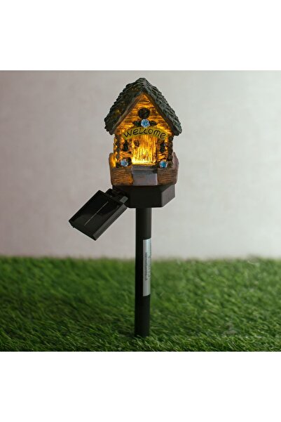 CATIANO Felinar Stick cu Casuta & Panou Solar 30cm