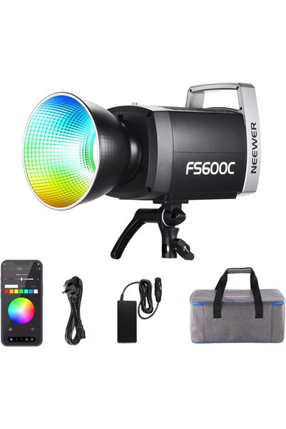 Generic ضوء فيديو LED احترافي بقوة 600 واط مع تحكم عبر التطبيق/2.4 جيجاهرتز/D...