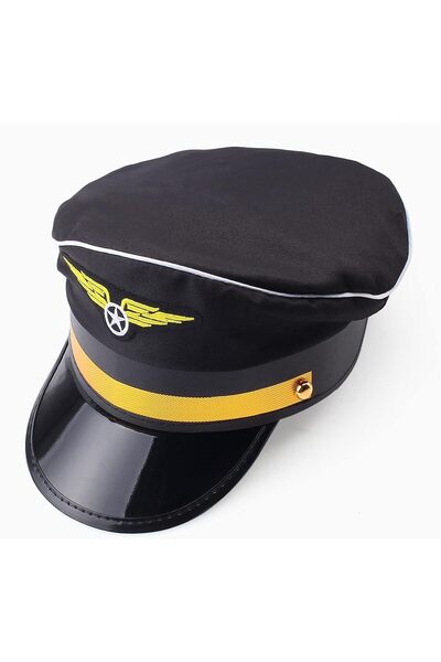 Generic Sailor Pilot Captain Hat Pilot Costume Accessory with Aviator Sunglasses Badge for Adults and Teens