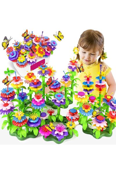 Generic Flower Garden Building Set, 272 Pcs STEM Gardening Pretend Toys for K...