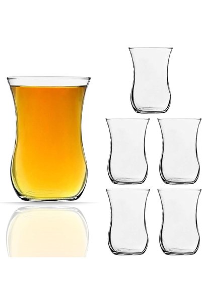 Generic HOME ZONE Turkish Tea Glasses, Set of 6 Authentic Turkish Tea Cups, (...