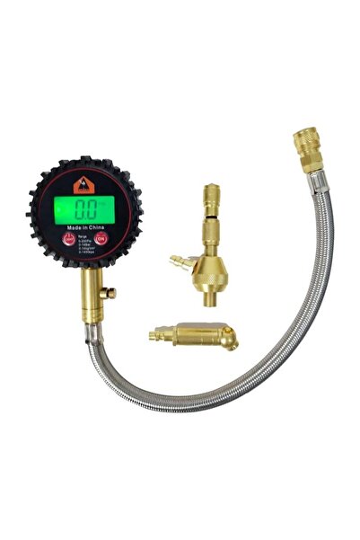 Generic مقياس ضغط الإطارات الرقمي ثنائي الوظيفة من نوع سفاري - 200psi لجميع ا...