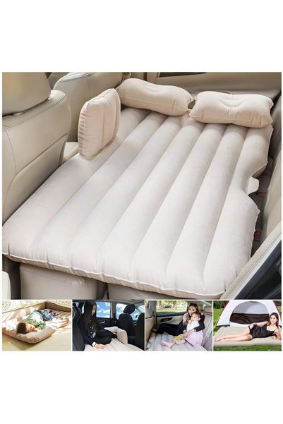 Generic Car Air Mattress Bed Inflatable with 2 Air Pillows for For Outdoor Ca...