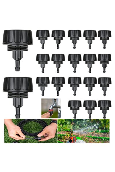 Generic Drip Irrigation Hose Connectors, 20 Pack 1/4 Inch Drip Irrigation Tub...