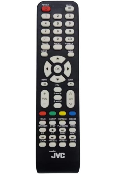 BURAQ Remote Control For JVC Pro LED LCD Smart TV Black Universal