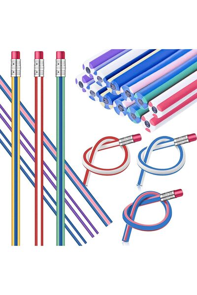 Generic Flexible Bendable Pencils, Magic Bend Pencils,Colorful Flexible penci...