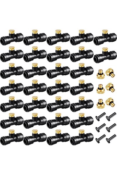Generic Misting Nozzles, Kit Include Water Misting Nozzle Tees Thread 1/4 Inc...