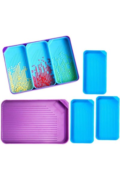 Generic 8-Piece Diamond Painting Trays Kits for Adults, Stackable Diamond Art...