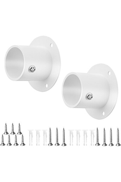 Generic 2 Packs Stainless Steel Closet Rod Bracket 1-1/2 Inch Closet Pole Soc...