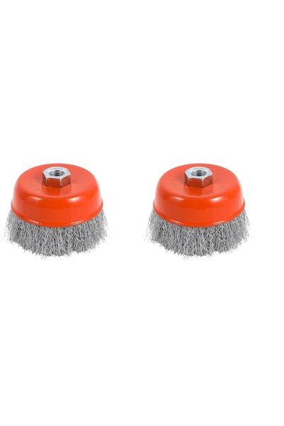 Generic Crimped Wire Cup Brush -5inch Silver– Heavy-Duty Wire Brush for Angle...