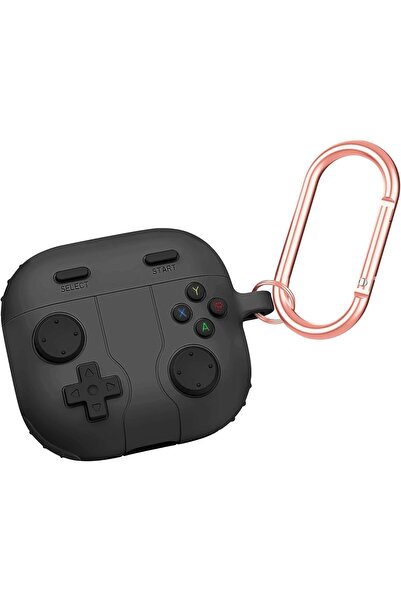 Generic غطاء حماية لسماعات Airpods 4، تصميم على شكل وحدة تحكم ألعاب فيديو، غط...