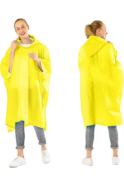 Generic Portable EVA Raincoats for Adults, Reusable Rain Ponchos with Hoods a...
