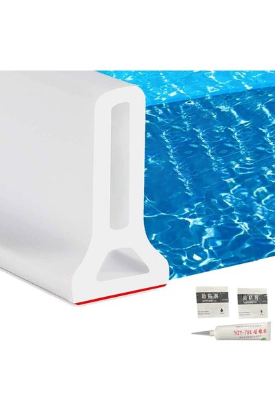 Generic 2M Shower Threshold Water Dam,Silicone Water Retaining Strip with Glu...