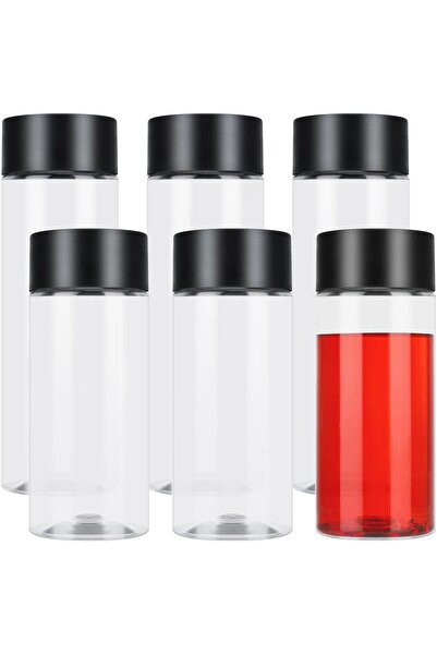Generic 6 قطع من زجاجات العصير البلاستيكية، سعة 400 مل و300 مل، زجاجات بلاستي...