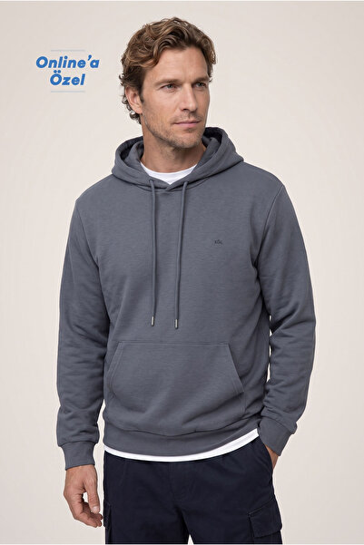 Kiğılı Hooded Regular Fit Cotton Pocket Sweatshirt