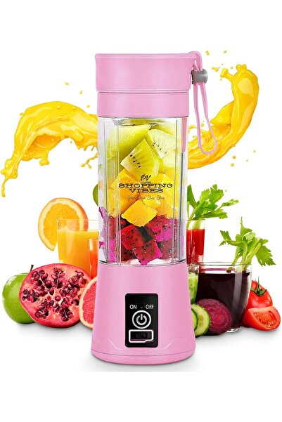 Generic 400ML Portable Wireless Blender with Strap - High-Speed 6-Blade Mixer...