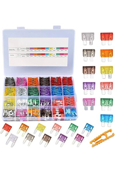 Generic طقم فيوزات سيارات 120 قطعة، فيوزات بديلة صغيرة وقياسية للسيارات (2A-4...
