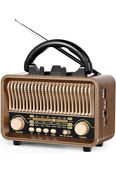 Generic راديو محمول AM FM SW بلوتوث، راديو ترانزستور يعمل بالبطارية وقابل لإع...