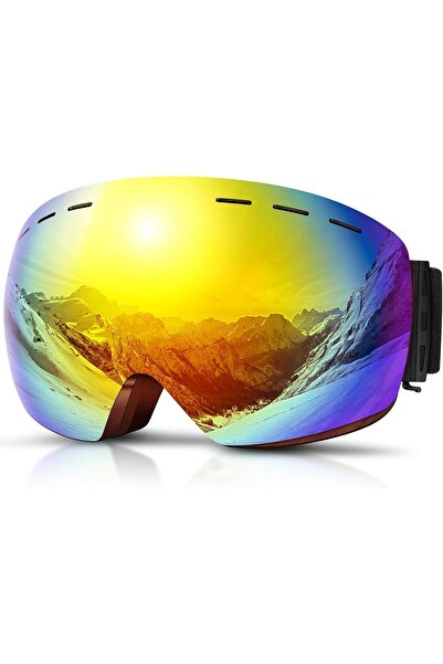Generic Ski Goggles Men Women, Snowboard Goggles over Glasses OTG Anti Fog Sn...