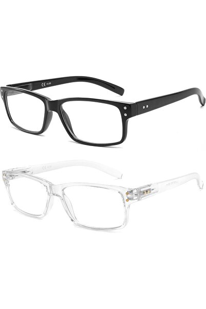 Generic 3-Pack Reading Glasses for Men,Spring Hinge,3 Colors,Clear Lens,L-L007